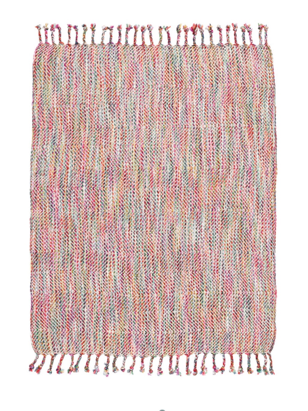 Multicolor Stitch Fringe Throw Blanket